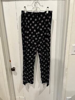 Disney Flowers Floral Fuzzy Pajama Sleep Pants size medium